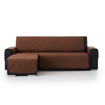 Salvasofá Chaise Longue Couch Cover Brazo Izquierdo 200cm, Marrón. Funda De Sofá Para Chaise Longue