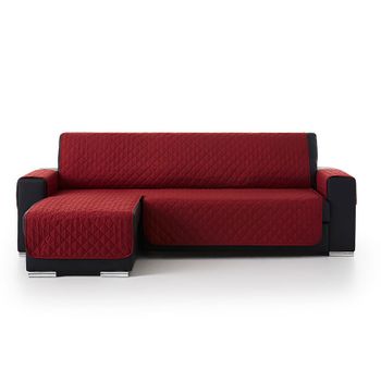 Salvasofá Chaise Longue Couch Cover Brazo Izquierdo 200cm, Rojo. Funda De Sofá Para Chaise Longue