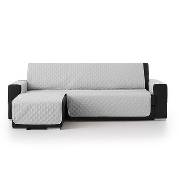 Salvasofá Chaise Longue Couch Cover Brazo Izquierdo 280cm, Gris Claro. Funda De Sofá Para Chaise Longue