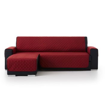 Salvasofá Chaise Longue Couch Cover Brazo Izquierdo 280cm, Rojo. Funda De Sofá Para Chaise Longue