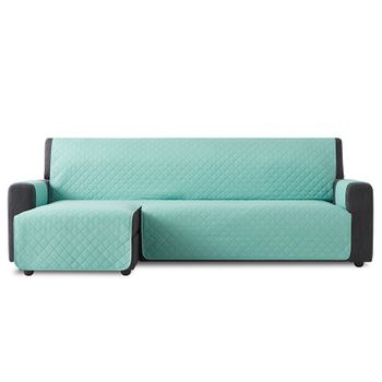 Salvasofá Chaise Longue Couch Cover Brazo Izquierdo 200cm, Aguamarina. Funda De Sofá Para Chaise Longue