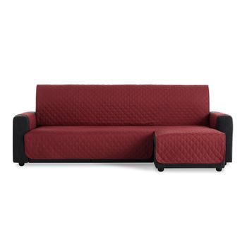 Cubre Sofá Chaise Longue Acolchado Maui Brazo Derecho 280cm, Rojo. Protector Funda De Sofá Chaise Longue