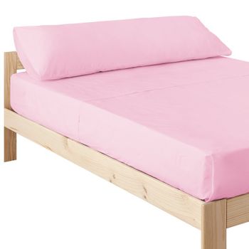 Juego Sábanas Microfibra Extrasuave 135cm, Rosa. Sábanas Para Cama De 135 Cm. Juego De Sábanas De 3 Piezas