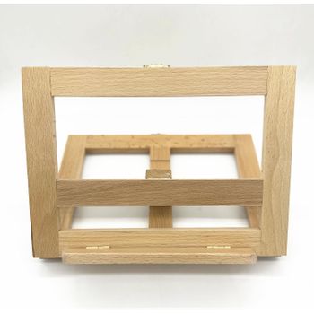 Solagua Caballete De Escritorio De Madera Olmo/roble, Soporte Ajustable Para Libros Y Tablet, Atril De Lectura Ajustable De Madera, Atriles Para Pintar Y Dibujar Portátil De Madera Olmo/roble, Color Natural (28 X 19cm)