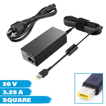 Cargador Para Lenovo Clavija Square | 20v 3.25a 65w