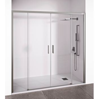 Mampara De Bañera 120x140cm Giratoria 2 Repisas Y Un Toallero Aica con  Ofertas en Carrefour