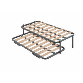 Cama Nido Metálica | 4 Patas | Medidas 105x200 Cm | Estructura Reforzada Con Doble Barra Superior