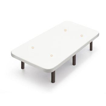 Base Tapizada Blanco Con Patas De Madera Plata, Medidas 150x190 Cm, Tejido 3d Transpirable con Ofertas en Carrefour