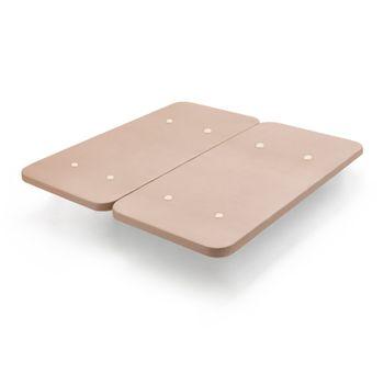 Base Tapizada Beige Sin Patas | Medidas 180 X 190 Cm | Tejido 3d Transpirable | Barras Transversales De Refuerzo