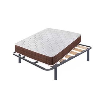 Cama Completa - Colchón Flexitex + Somier Lama Ancha + 4 Patas De 26cm,  120x190 Cm con Ofertas en Carrefour