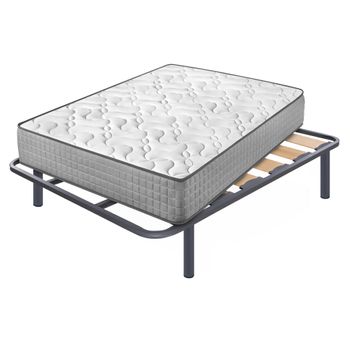 Colchón Viscoelástico Confort Luxe + Somier Zeus, 90x190 Cm, Con 4 Patas  De 25 Cm con Ofertas en Carrefour