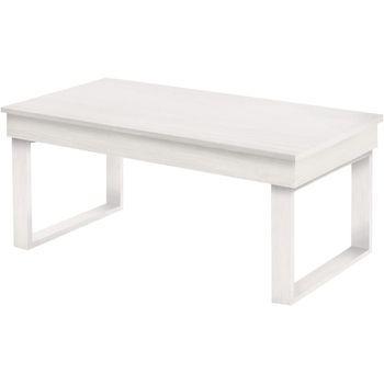 Odin, Mesa Centro Elevable Madera Maciza, Acabado Blanco Y Negro con  Ofertas en Carrefour