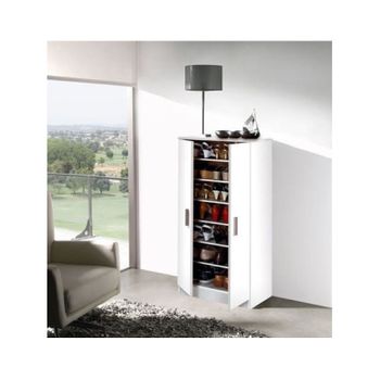 Zapatero Pasillo Roble Y Blanco Brillo Mueble Estrecho 4 Puertas 98x17 con  Ofertas en Carrefour