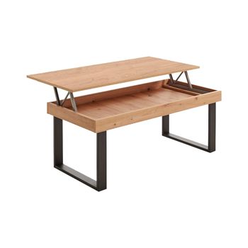 Mesa Comedor Industrial Vince Con Pata Metálica Y Tablero Madera De 4 Cm En  Roble Sellado 140 X80 Cm con Ofertas en Carrefour