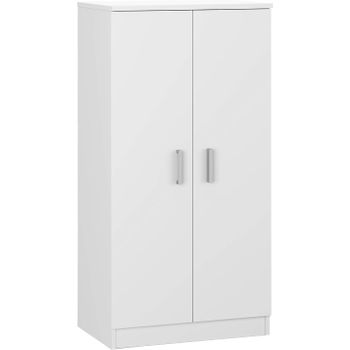 Aparador 3 Puertas – Blanco Y Gris Acabado En Brillo Led – 144 X 80 X 42cm  – Nelia con Ofertas en Carrefour