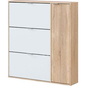 Sobuy Fsb62-w Aparador Entrada Recibidor Con Puerta Correderas Y Balda  Ajustable 70 X 37 X 87 Cm Blanco Es con Ofertas en Carrefour