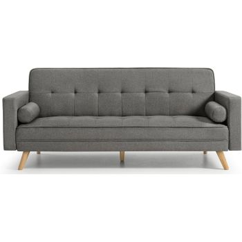 Sofá Cama Mod. 846 | Sofá De 3 Plazas | Sistema Apertura Clic-clac | Color Gris | Medidas: 206 X 75 X 89 Cm