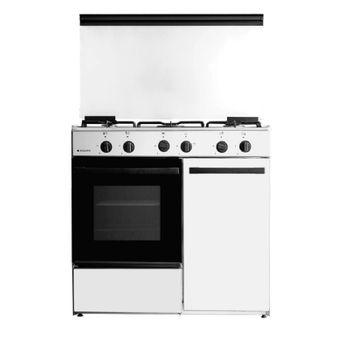 Cocina de gas SAUBER SCW5GB 5 zonas coccion con portabombonas blanca