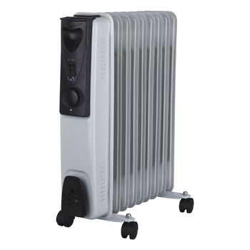 Selecline Mini radiador de aceite (producto económico alcampo), potencia  max: 450w, 5 elementos, termostato DF-450H1-5