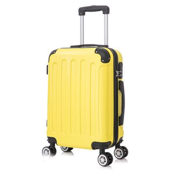 Maleta Cabina Abs 55x40x20cm (40l) - 20 Pulgadas Ruedas Doble 360º Rk01-amarillo-s