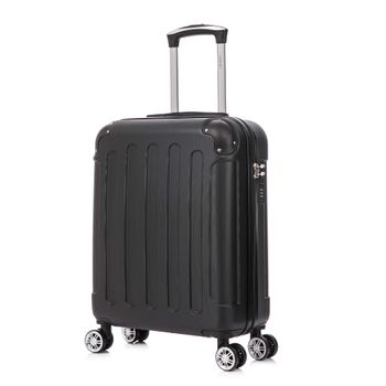 Maleta Cabina Abs 55x40x20cm (44l) - Maxima Aprovechamiento De Capacidad - Candado Incrustado - Negro