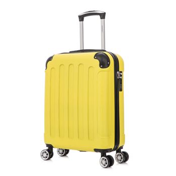 Maleta Cabina Abs 55x40x20cm (44l) - Maxima Aprovechamiento De Capacidad - Candado Incrustado - Amarillo