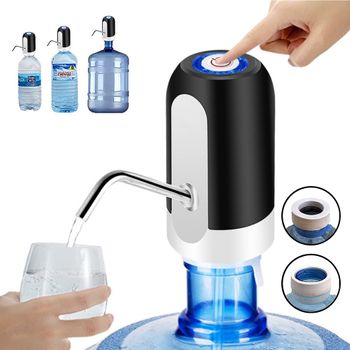 Dispensador De Agua Para Garrafas Y Botellas Con Adaptadores Para Botellas De 5l, 6l, Y 20l - Negro