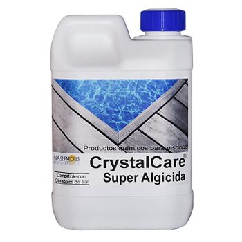 Súper Algicida Crystalcare Concentrado Para Evitar Y Eliminar Algas En Piscinas. Botella 2 Lt.