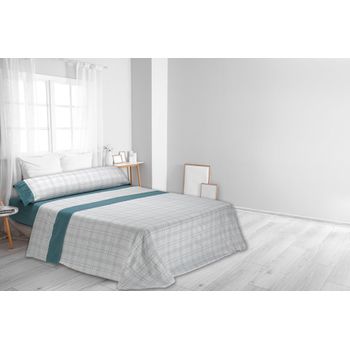 Juego De Sábanas Cuatro Piezas Invierno Franela Pinz Cama De 160 Cm Verde  con Ofertas en Carrefour