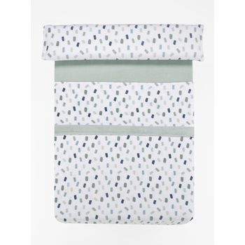 Juego De Sábanas Térmicas De Invierno, Ropa De Cama 3 Piezas(cama 135,  Triángulo Aguamarina)- Home Mercury con Ofertas en Carrefour