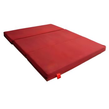 Colchón Para Ford Transit Connect - 5cm De Grosor Con 30kg/m3 Y 3cm De Viscoelástica - Rojo