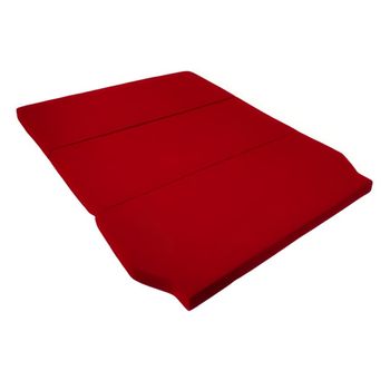 Cama Para Renault Trafic Ii - 5cm Grosor Con Hr 20kg/m3. Suave, 3cm De Viscoelástica - Rojo