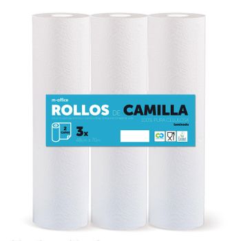 Rollo Para Camilla, Rollo Papel Para Camilla De Procedimientos Médicos,papel Para Camilla De Estética Y Masaje(48 Cm X 70m Laminado Virgen 3 Und)