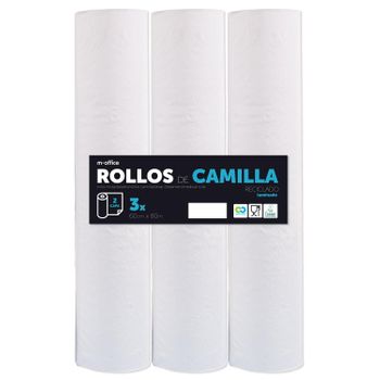 Rollo Para Camilla, Rollo Papel Para Camilla De Procedimientos Médicos,papel Para Camilla De Estética Y Masaje(59 Cmx80m Laminado Reciclado 3 Und)