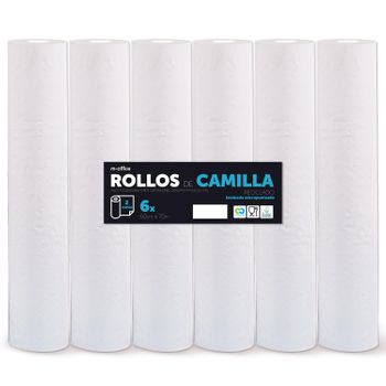 Rollo Para Camilla, Rollo Papel Para Camilla De Procedimientos Médicos,papel Para Camilla De Estética Y Masaje(59 Cmx70m Laminado Reciclado 6ud)