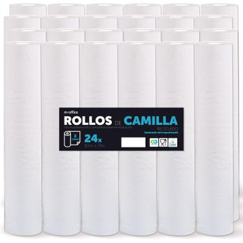 Rollo Para Camilla, Rollo Papel Para Camilla De Procedimientos Médicos,papel Para Camilla De Estética Y Masaje (59 Cmx70m Laminado Reciclado 24ud)