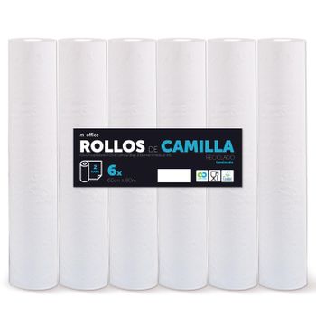 Rollo Para Camilla,rollo Papel Para Camilla De Procedimientos Médicos,papel Para Camilla De Estética Y Masaje (59 Cmx80m Laminado Reciclado 6 Und)