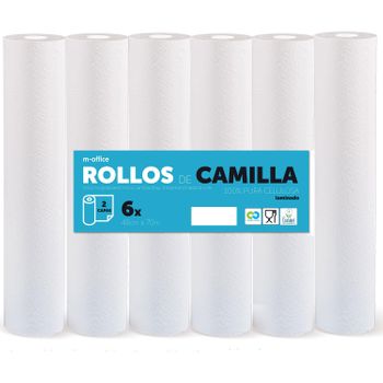 Rollo Para Camilla, Rollo Papel Para Camilla De Procedimientos Médicos,papel Para Camilla De Estética Y Masaje(48 Cm X 70m Laminado Virgen 6 Und)