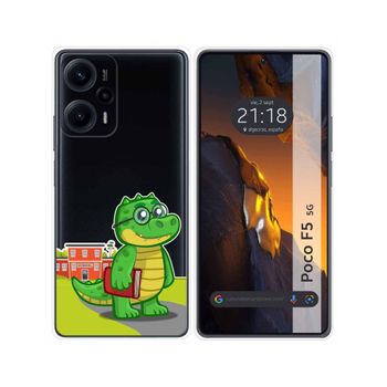 Funda Silicona Transparente Para Xiaomi Poco F5 5g Diseño Coco Dibujos