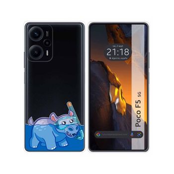 Funda Silicona Transparente Para Xiaomi Poco F5 5g Diseño Hipo Dibujos