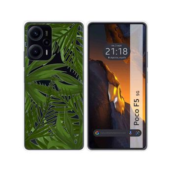 Funda Silicona Transparente Para Xiaomi Poco F5 5g Diseño Jungla Dibujos