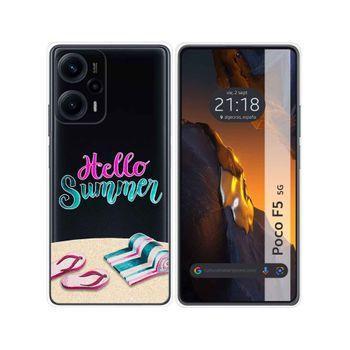 Funda Silicona Transparente Para Xiaomi Poco F5 5g Diseño Summer Dibujos