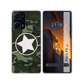 Funda Silicona Para Xiaomi Poco F5 5g Diseño Camuflaje 01 Dibujos