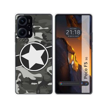 Funda Silicona Para Xiaomi Poco F5 5g Diseño Camuflaje 02 Dibujos