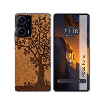 Funda Silicona Para Xiaomi Poco F5 5g Diseño Cuero 03 Dibujos