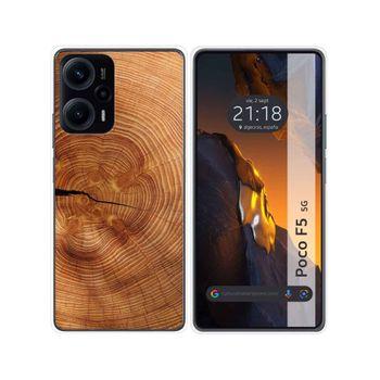 Funda Silicona Para Xiaomi Poco F5 5g Diseño Madera 04 Dibujos