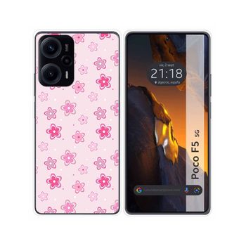 Funda Silicona Para Xiaomi Poco F5 5g Diseño Flores Dibujos