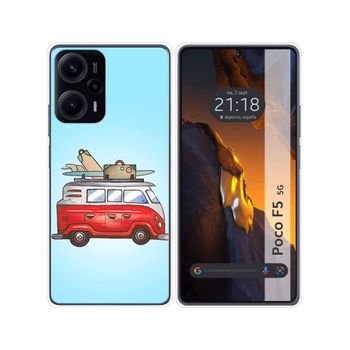 Funda Silicona Para Xiaomi Poco F5 5g Diseño Furgoneta Dibujos