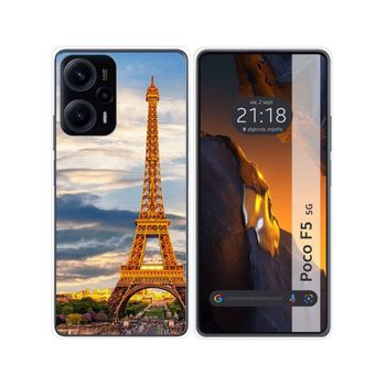 Funda Silicona Para Xiaomi Poco F5 5g Diseño Paris Dibujos