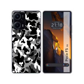 Funda Silicona Para Xiaomi Poco F5 5g Diseño Snow Camuflaje Dibujos